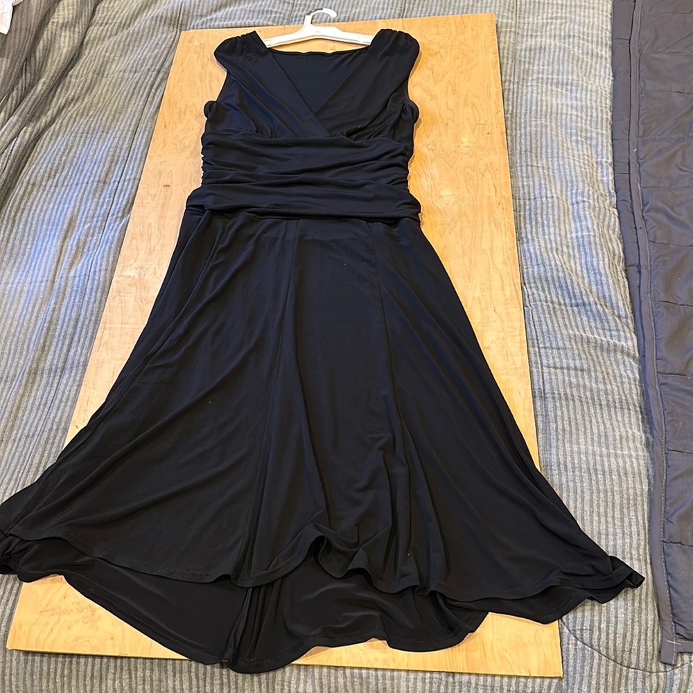 Large black mid length dress